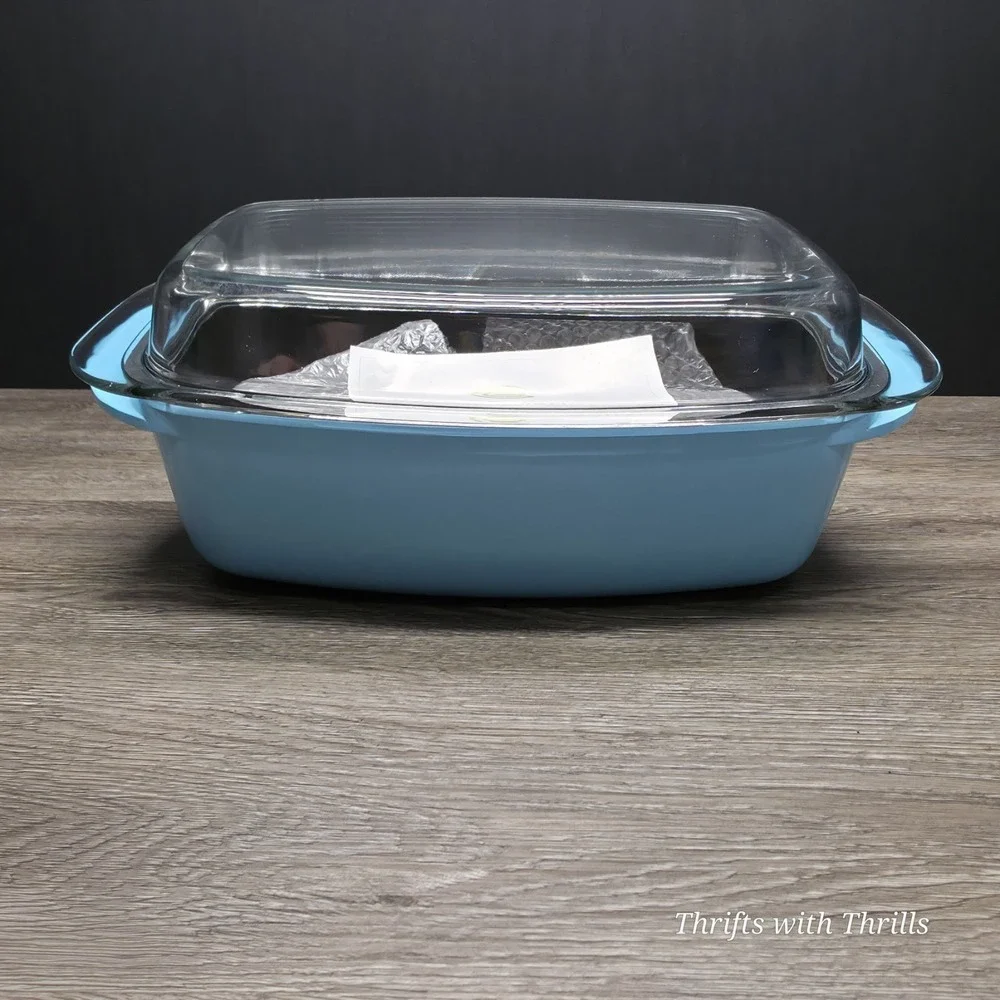 Cook' Essentials Blue 6 Qt Casserole Dish -  Cast Aluminum With Wire Rack - New‎